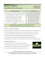 Sample Resume: Public Relations
